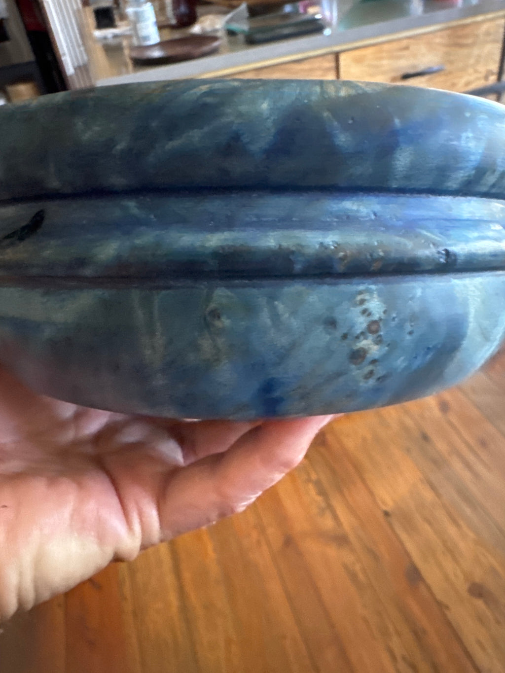 Silver Maple Nevada Blue Bowl