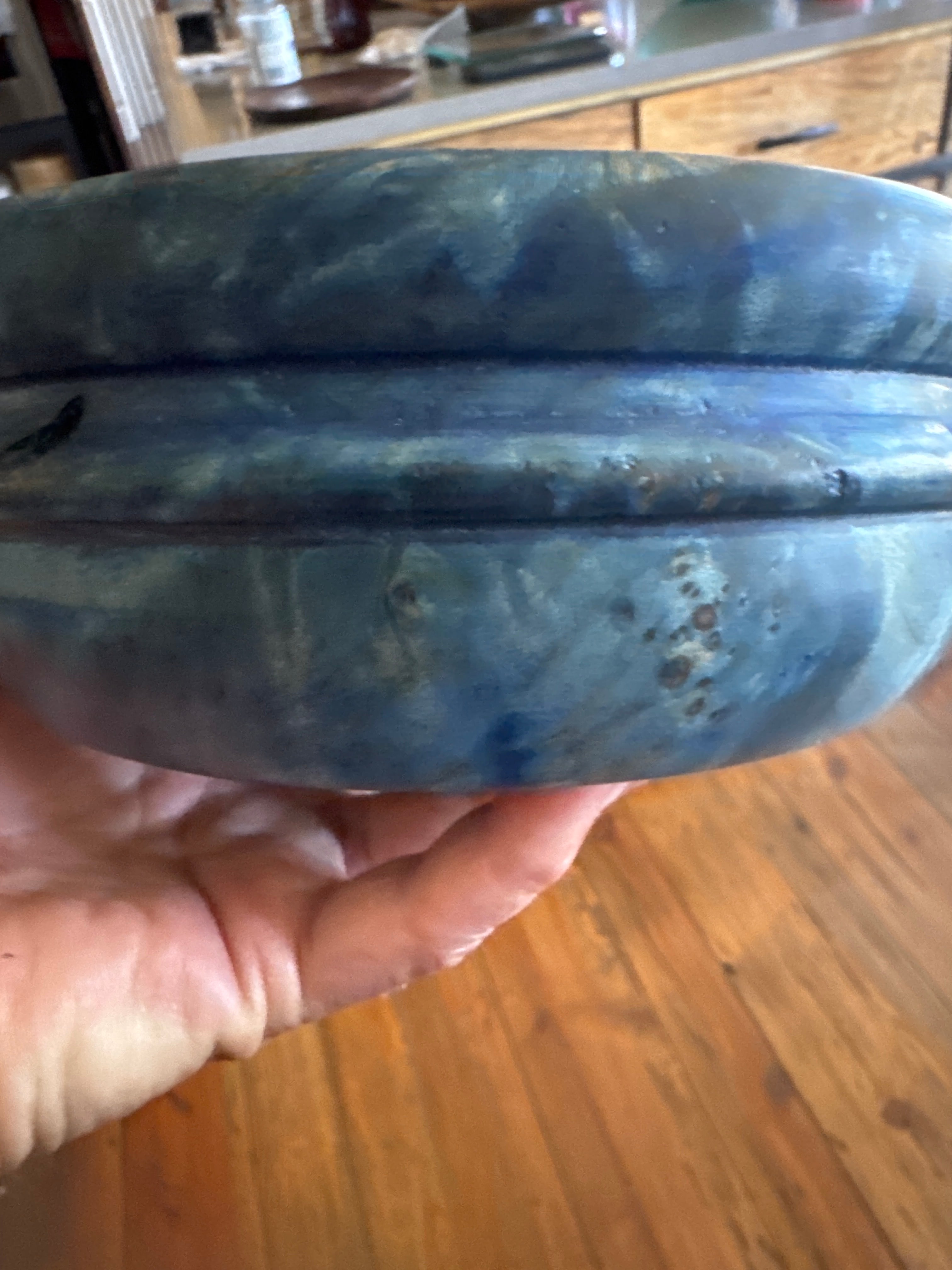 Silver Maple Nevada Blue Bowl